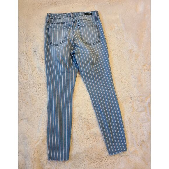 KUT From The Kloth Connie High Rise Ankle Skinny stiped jeans sz 6 - Picture 6 of 6